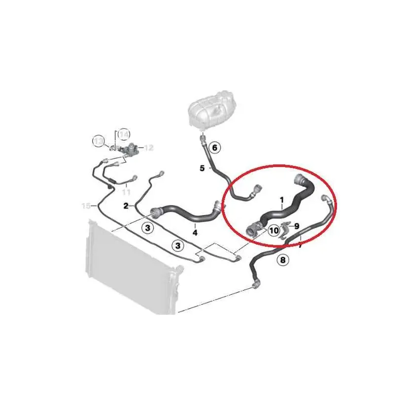 Durit superieure radiateur