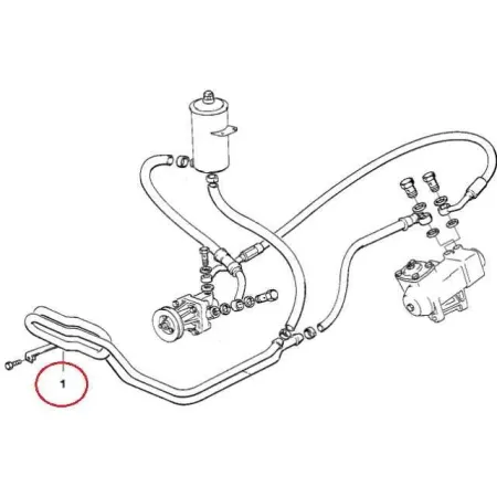 Durite d'huile de direction