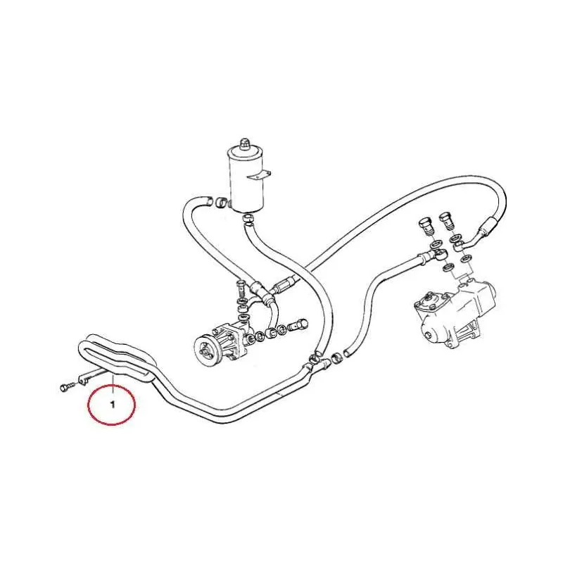 Durite d'huile de direction