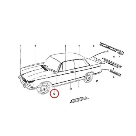 Baguette aile avant droite bmw