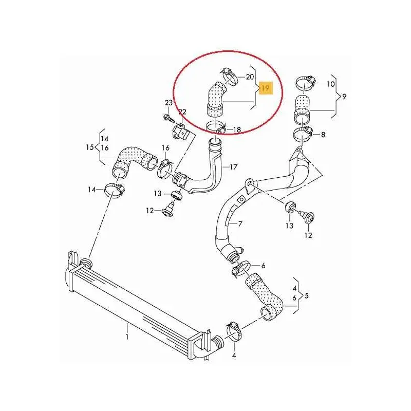 Durite de turbo / echangeur