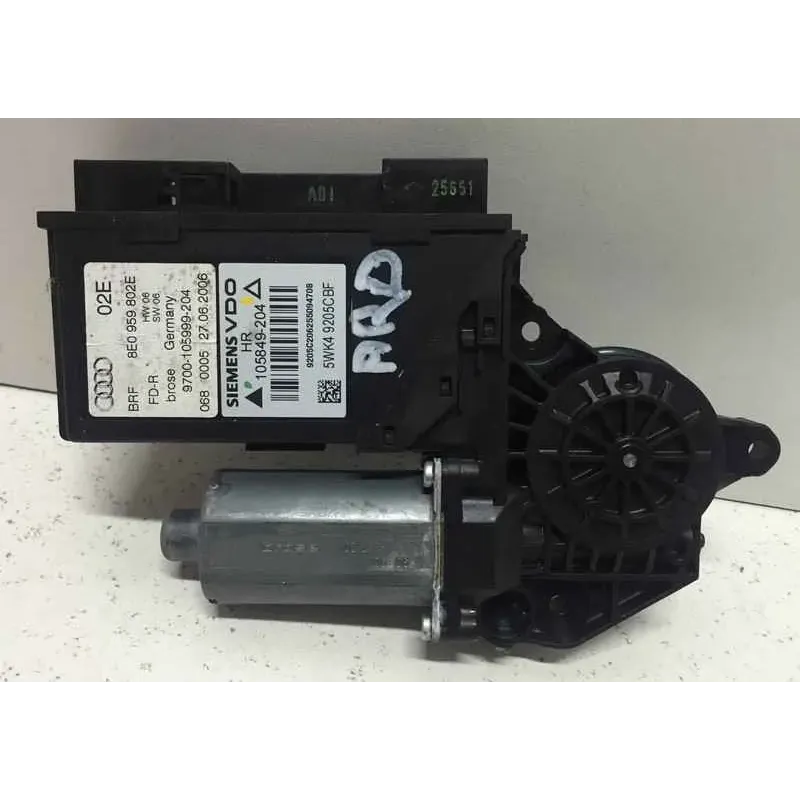 Moteur leve-glace arriere droit audi a4 8e b6/b7