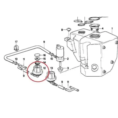 Gicleur lave-phare avant gauche