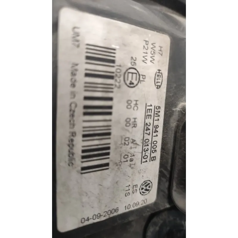 Phare gauche volkswagen golf plus