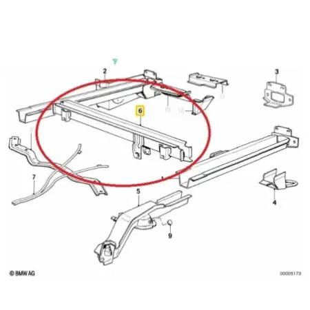 Traverse arriere bmw serie 3 e30