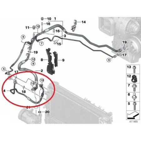 Tuyau compresseur climatisation