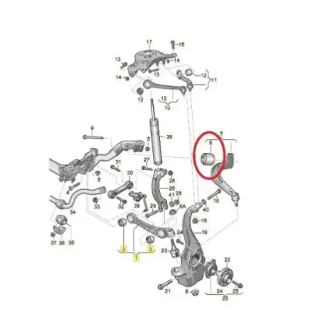 Silentbloc de bras avant