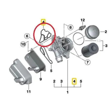 Support filtre a huile