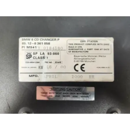 Lecteur / chargeur cd bmw serie 7 e38