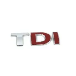 emblème "TDI" arrière  chrome/rouge/rouge