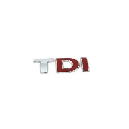 emblème "TDI" arrière  chrome/rouge/rouge