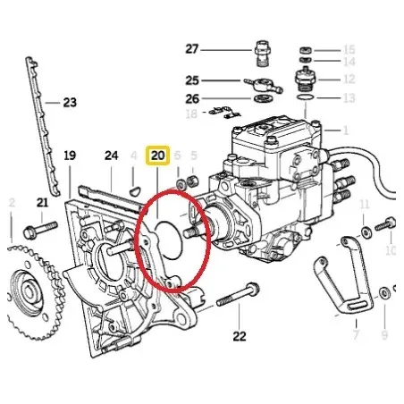 joint torique pompe injection M51 E36/E34 BMW