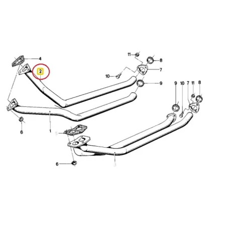 tuyau d'échappement E28/E24  cyl.4-6 BMW