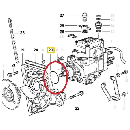 joint torique pompe injection M51 E36/E34 BMW