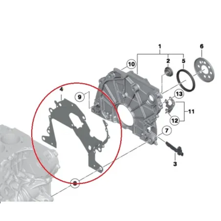 Joint de carter de distribution N47/N57 diesel BMW