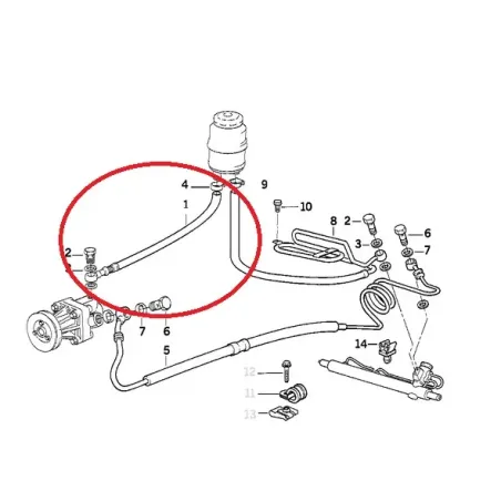 durite de direction E36/Z3 essence BMW