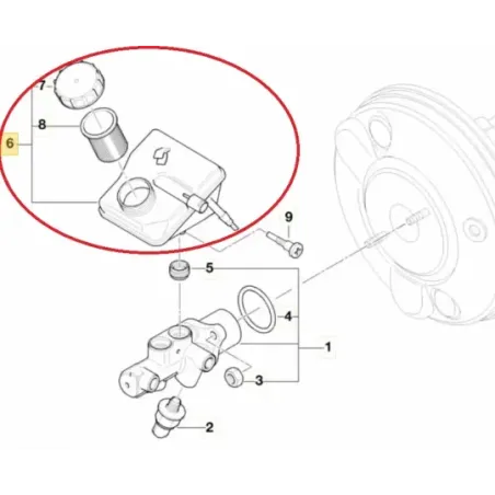 bocal de liquide de frein R50/R52/R53 MINI 
