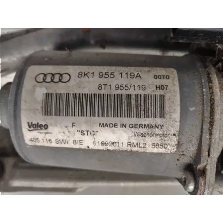 mécanisme et moteur d'essuie glace avant A4 8K Audi pièce d'occasion