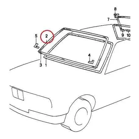 Baguette superieur pare-brise
