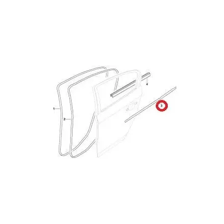 Baguette porte arriere gauche