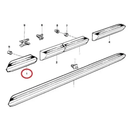 Baguette aile avant droite bmw serie 3 e30