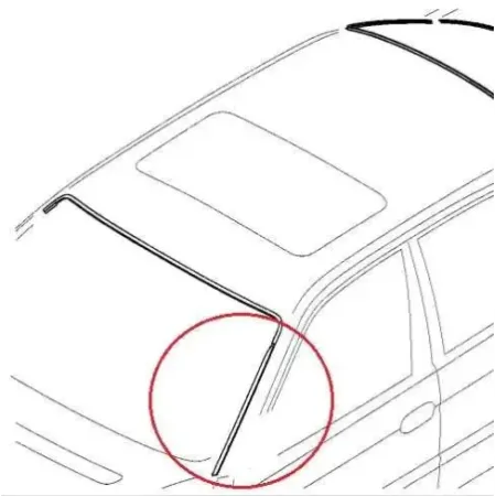 Baguette lateral pare-brise gauche