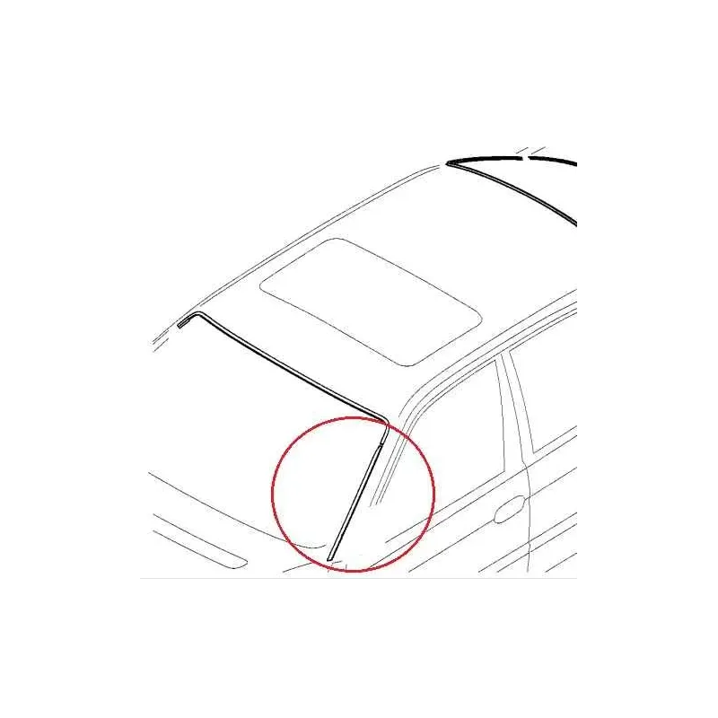 Baguette lateral pare-brise gauche