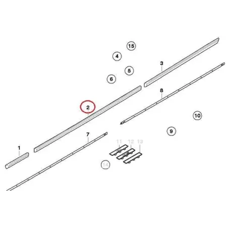 Baguette porte avant gauche