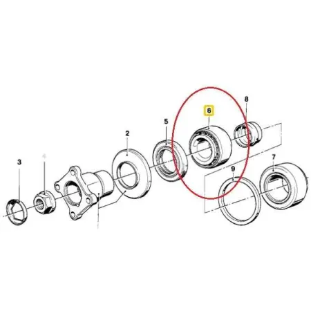 Roulement de roue arriere