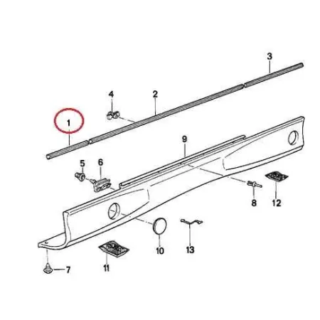 Baguette aile avant droite bmw serie 8 e31