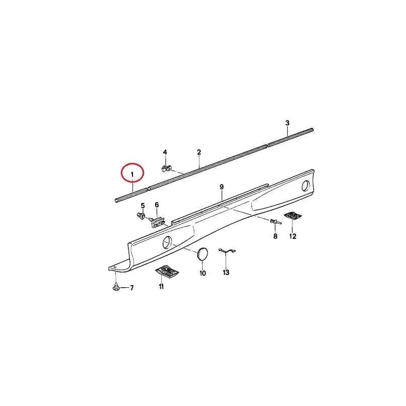 Baguette aile avant droite bmw serie 8 e31