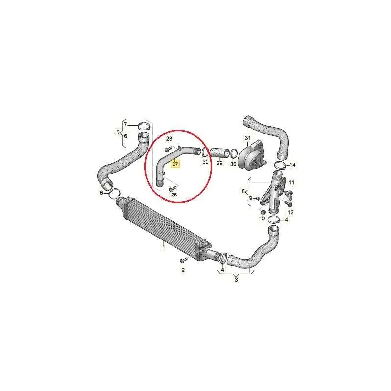 Durite de turbo / echangeur
