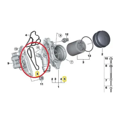 Support filtre a huile