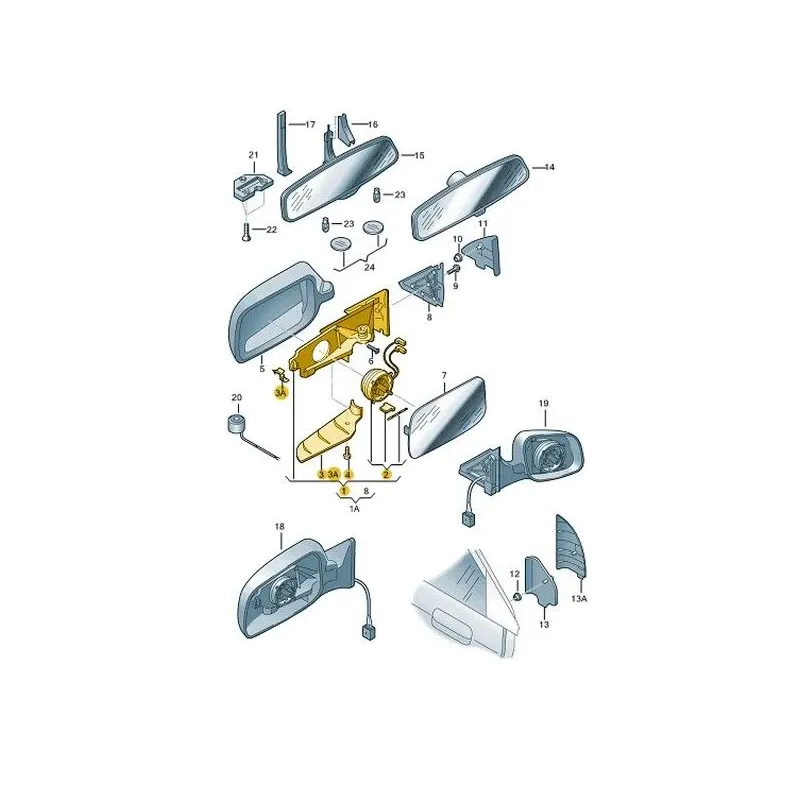 Retroviseur gauche audi a3 8l