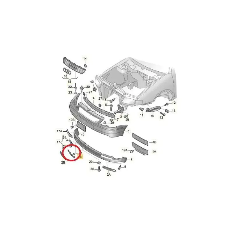 Enjoliveur droit pare-choc avant