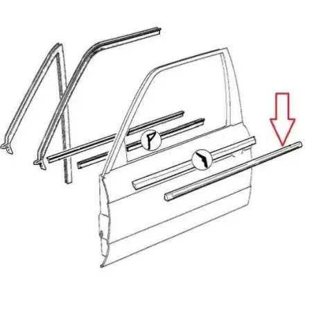 Baguette porte avant droite